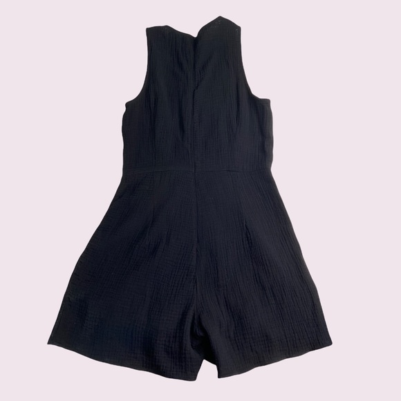 Samantha Dru Black Tie Front Romper - Picture 3 of 3